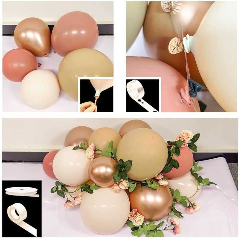 Set Double Kiena Stuffed Nude Apricot Pink Arch Blush Gold Balloon Garland Kit Latex Dusty Rose 3 - Image 5