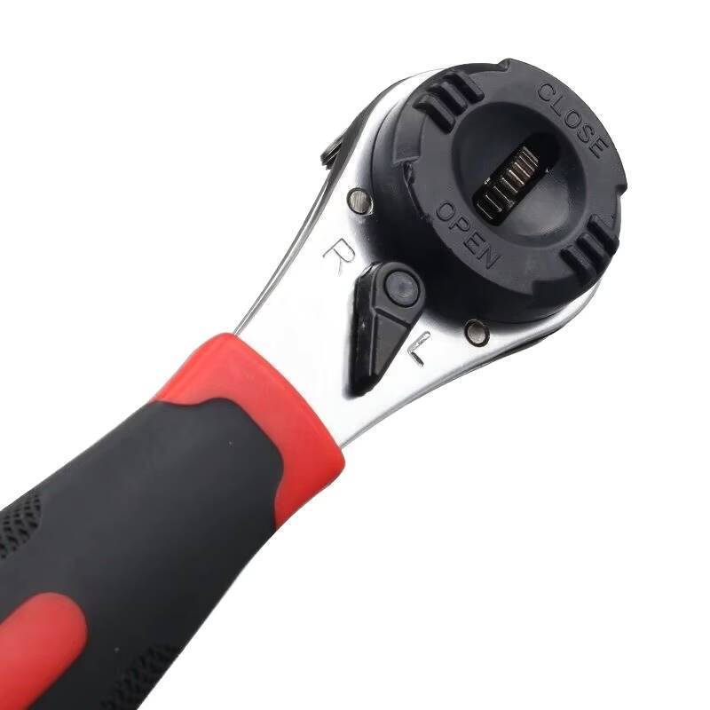 Portable DIY Adjustable Ratchet Wrench Kit with Non-slip Handle Chrome Finish 6-22mm Screw Range 5