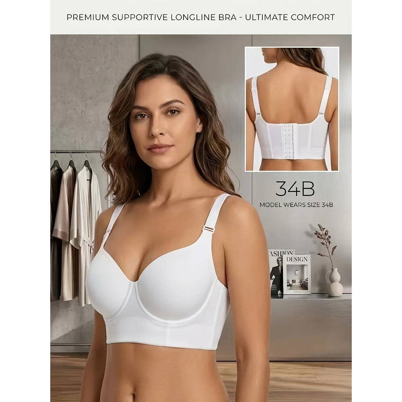 Size 2Pcs European Underwire With Steel Ring, Gathered Anti Sagging Bra, Sporty And Beautiful Back, - Image 5