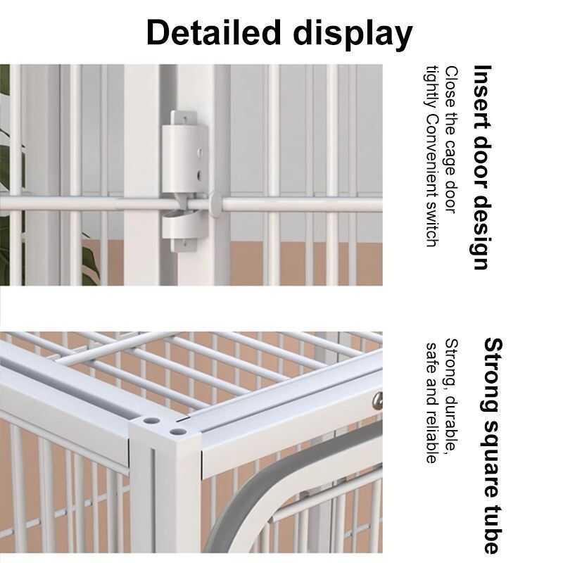 Heavy House Cage Duty 3Layer Pet Cage Big Size Large Platform Cat Villa White For Many Cats 6Dc - Image 2