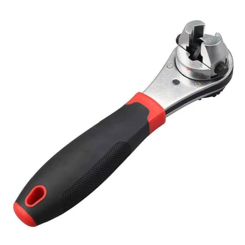 Portable DIY Adjustable Ratchet Wrench Kit with Non-slip Handle Chrome Finish 6-22mm Screw Range 5 - Image 2