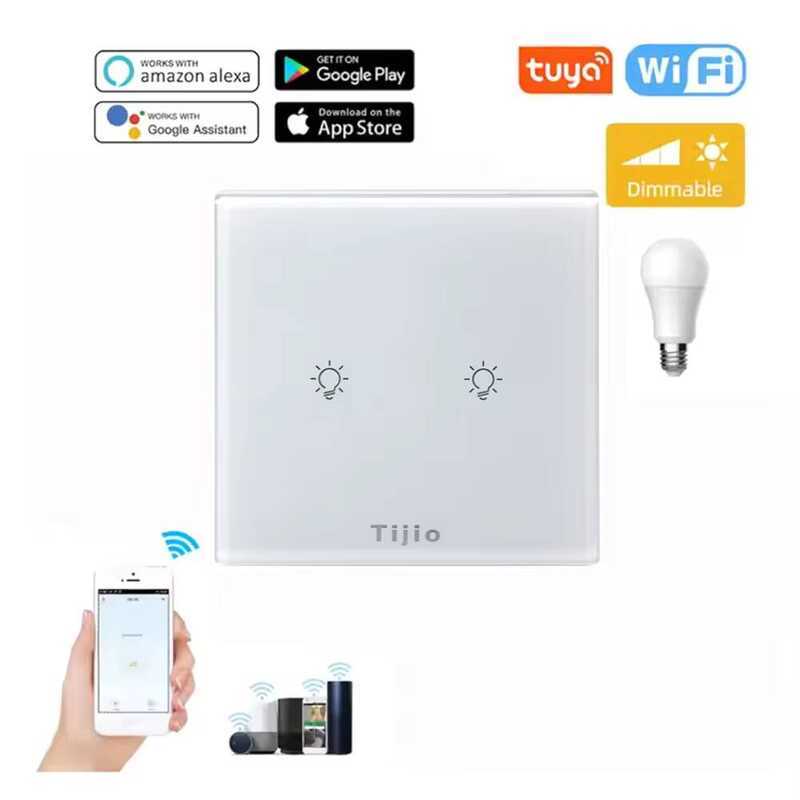 Tuya Smart Life Wifi And 433Mhz Light Switch Smart 2 Gang Alexa Google Home Smart Home Wifi Smart S — view 5