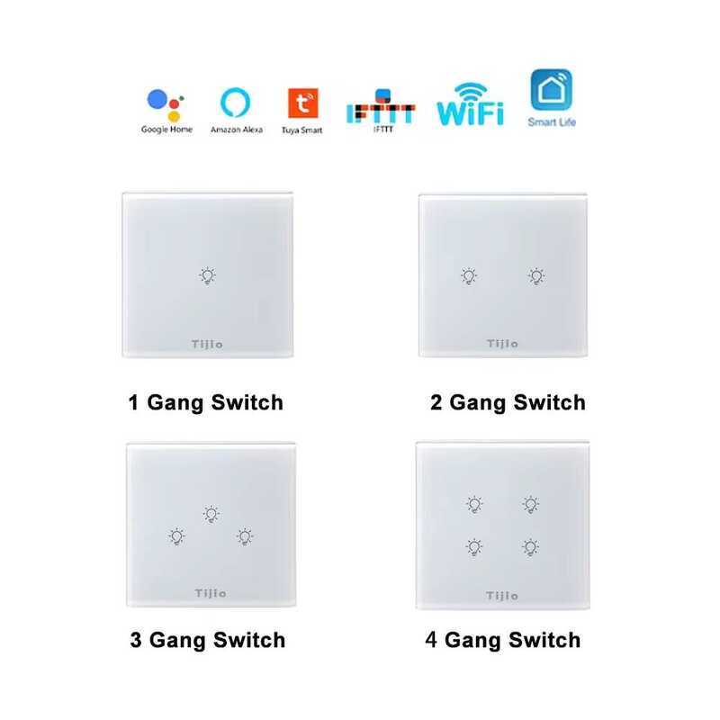 Tuya Smart Life Wifi And 433Mhz Light Switch Smart 2 Gang Alexa Google Home Smart Home Wifi Smart S — view 2
