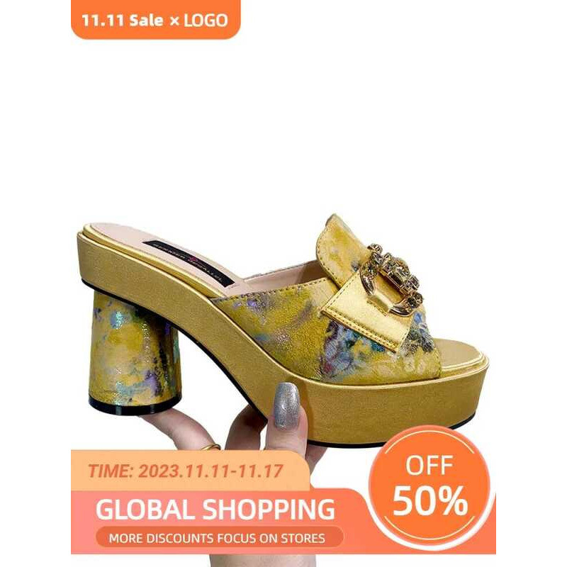 Wedding Party High Heels Bag Set Bohemian Embroidery Pattern Original Design Women Shoes Bright - Image 3