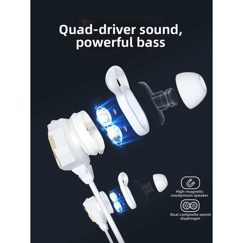 1E4b HP | Wired In-Ear Gaming Headset For Computers And Phones Type-C Welcome To The Store! - Image 2