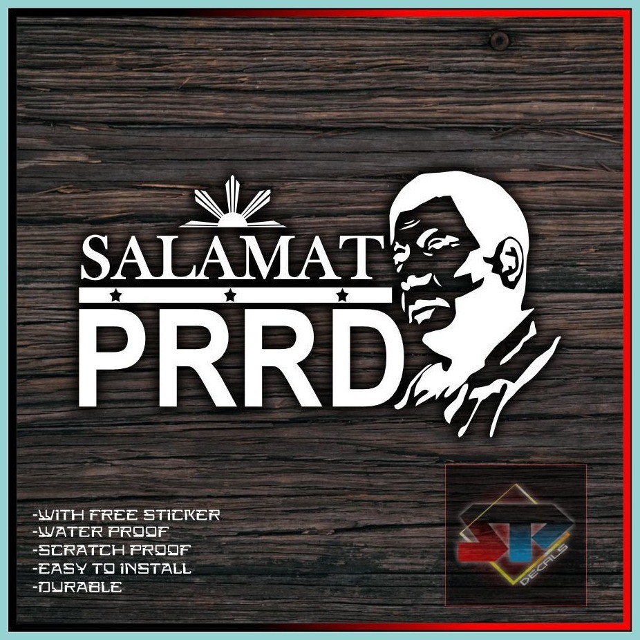 ❃ ▖ Maraming Salamat PRRD - Salamat Pangulong Duterte Decals Cutout Stickers SP DECALS - Image 2