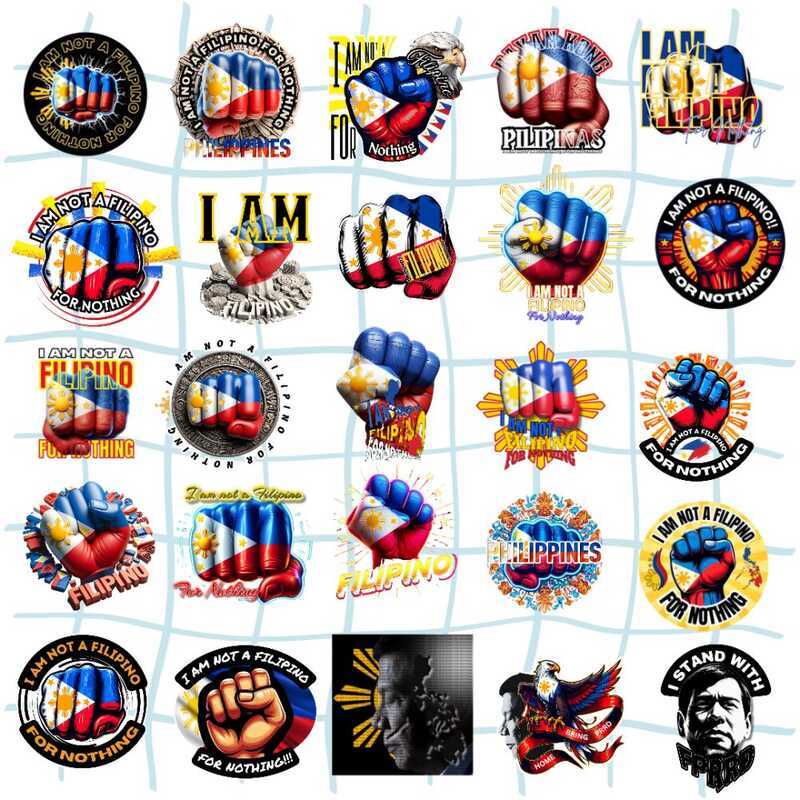 Pcs I AM NOT A FILIPINO FOR NOTHING Holographic Vinyl Stickers Waterproof Car Decals Motorcycle A
