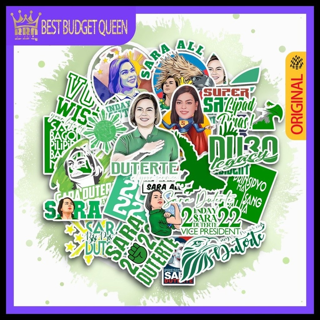  CS011-28pcs INDAY SARA DUTERTE laminated waterproof Vinyl Stickers 28in1 take all -JEHA