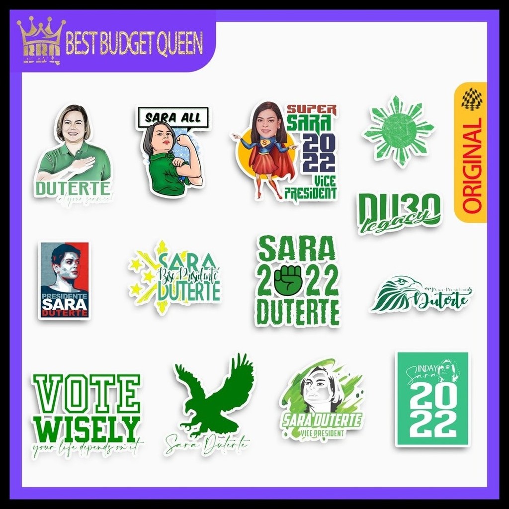  CS011-28pcs INDAY SARA DUTERTE laminated waterproof Vinyl Stickers 28in1 take all -JEHA - Image 3