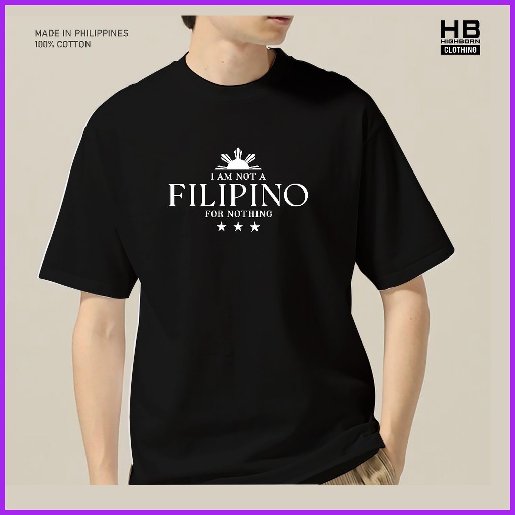 ∈ ◩ I am not a FILIPINO for nothing T-Shirt Philippines Pinoy Shirt Unisex Plus Size Duterte V141 - Image 4