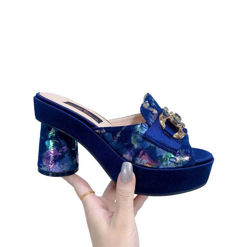 Wedding Party High Heels Bag Set Bohemian Embroidery Pattern Original Design Women Shoes Bright - Image 5