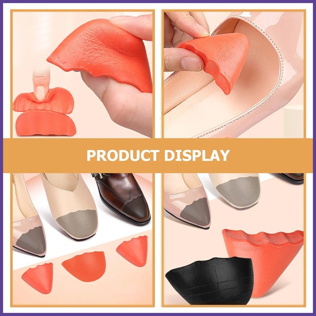 1pair High Heel Toe Plug Pain Relief Universal Shoes Toe Front Filler Cushion Shoe Accessories - Image 2