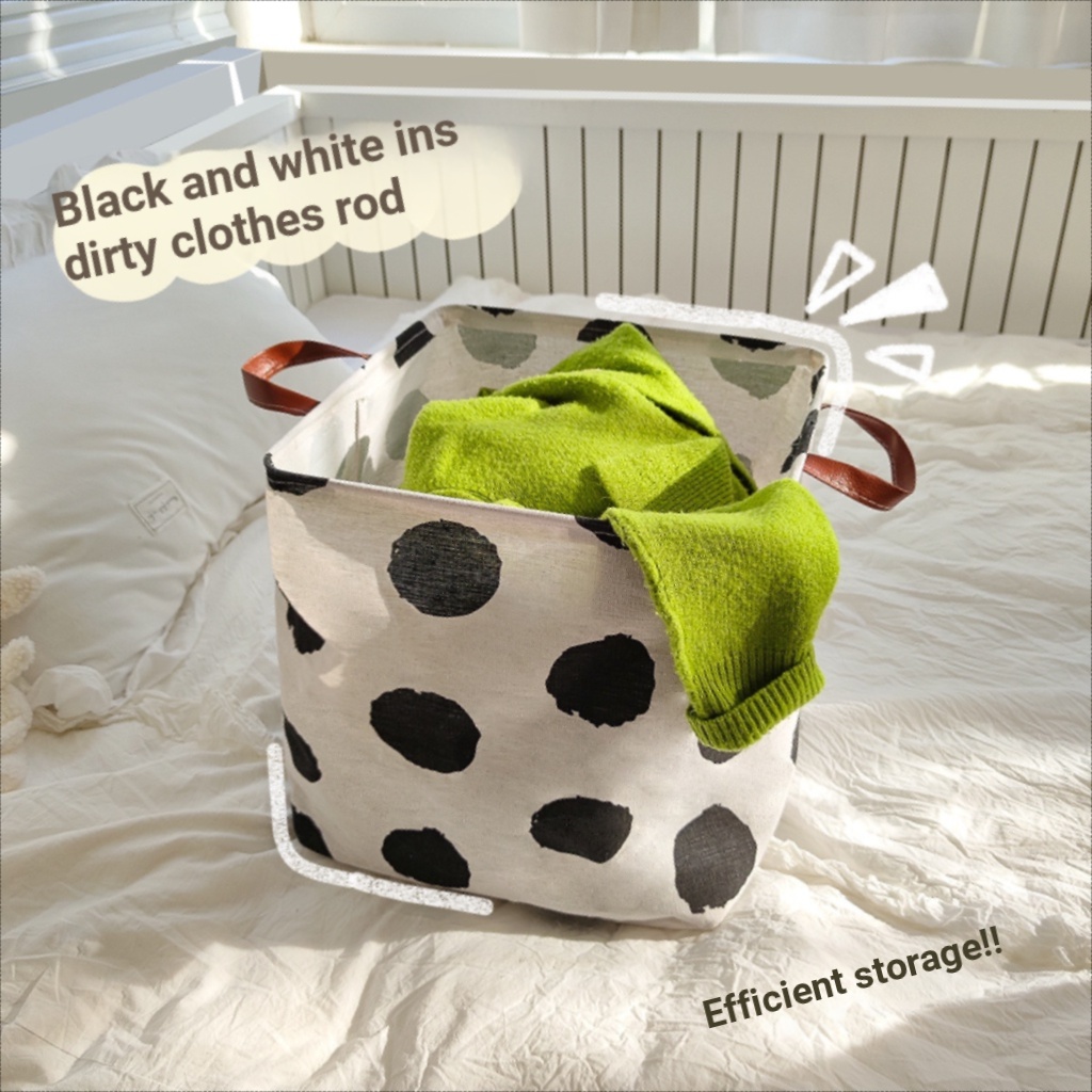 Laundry Basket Black White Dirty Clothes Foldable Storage Bag Dream Catcher Large Capa