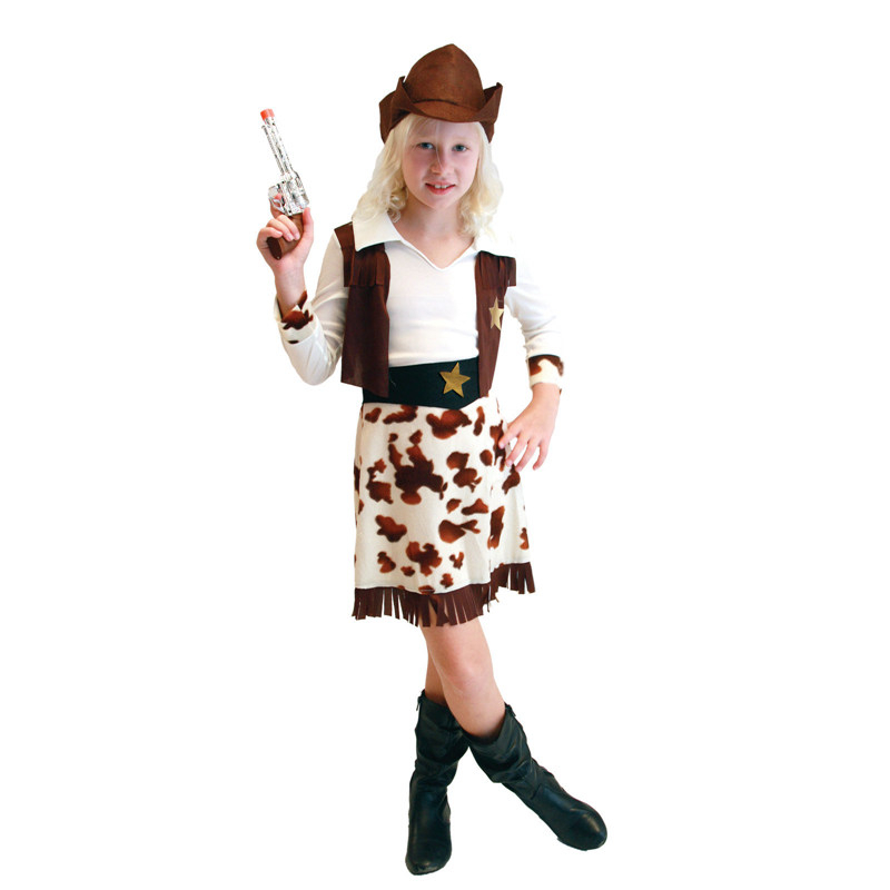Partyforte Western Cow Girl Children's Halloween Costume size L
