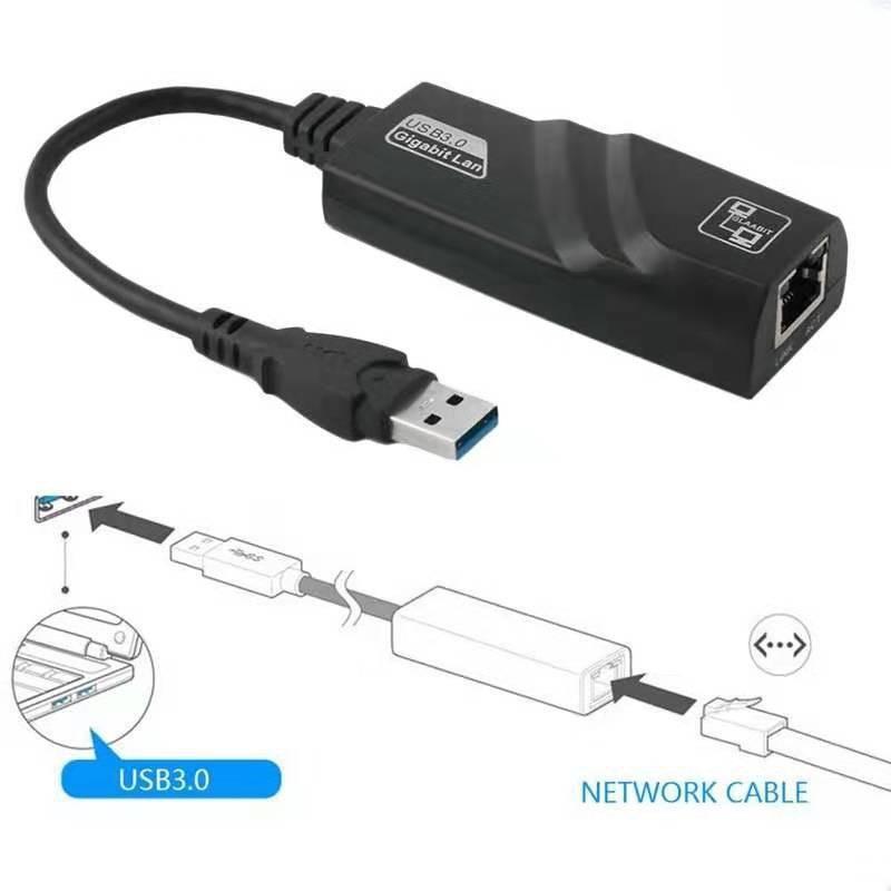 USB 3.0 to RJ45 Gigabit Ethernet Adapter - USB 3.0 to LAN - Auto MDIX Suppor