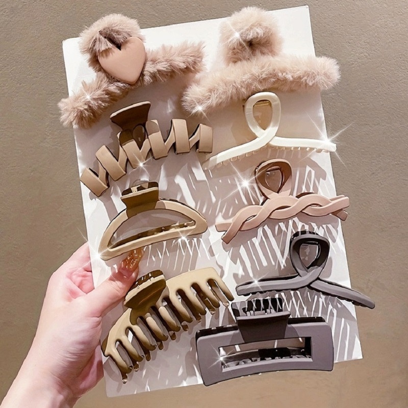 High-end Large Plush Winter Claw Clip