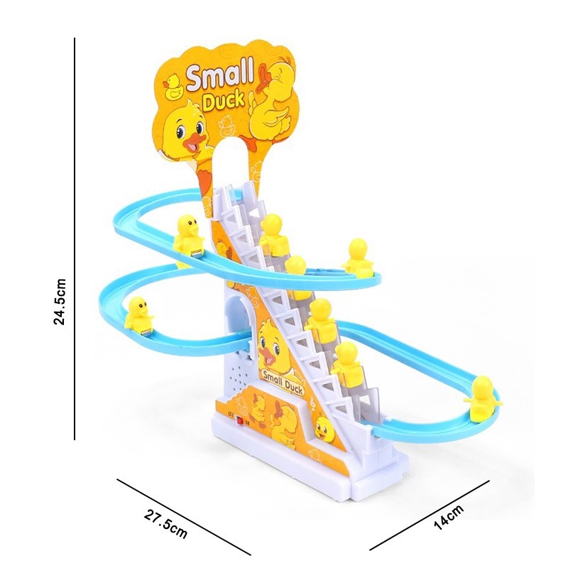 Little Yellow Duck Stair Climbing Track Toy Small Duck Electric Music Slide Toy Cut o or?IW - Image 2
