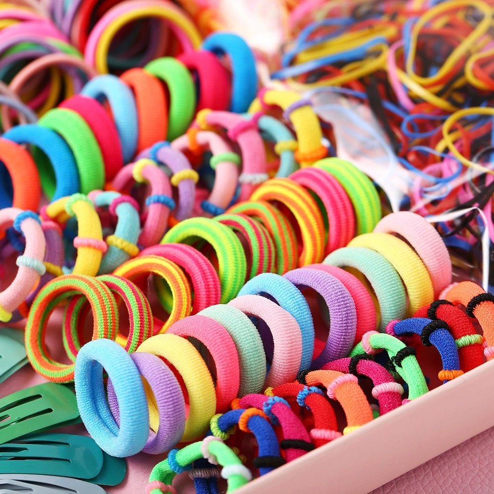 780Pcs Korean Hair Pin Colorful Scrunchie Flowe Hair Clips Set Ponytail Hair Accessorie S - Image 4