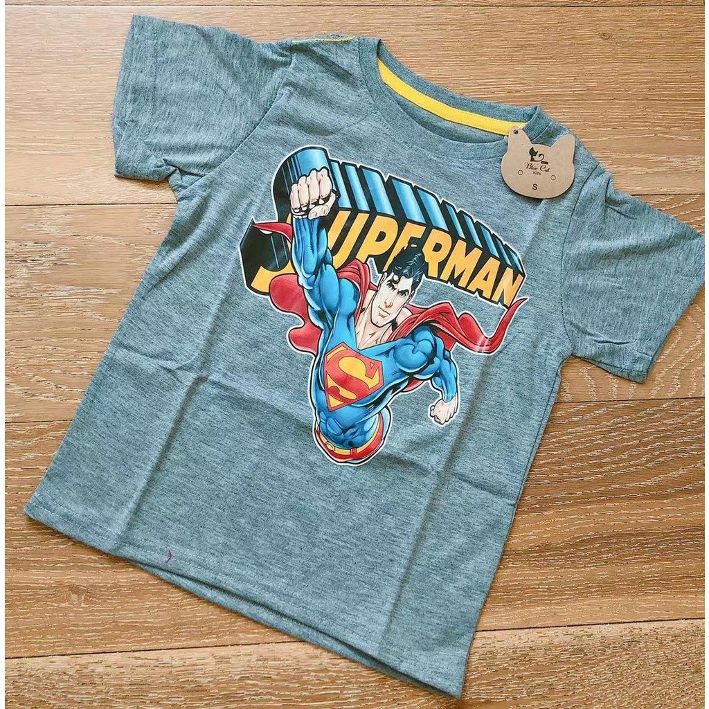 kids boys embossed desgin superman print tshirt tops for.y rsh+old - Image 4