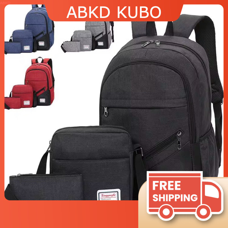 ABKD SHANE 3 in 1 Set Bag | Unisex Men Women Backpack | Aesthetic Fashion | $wY