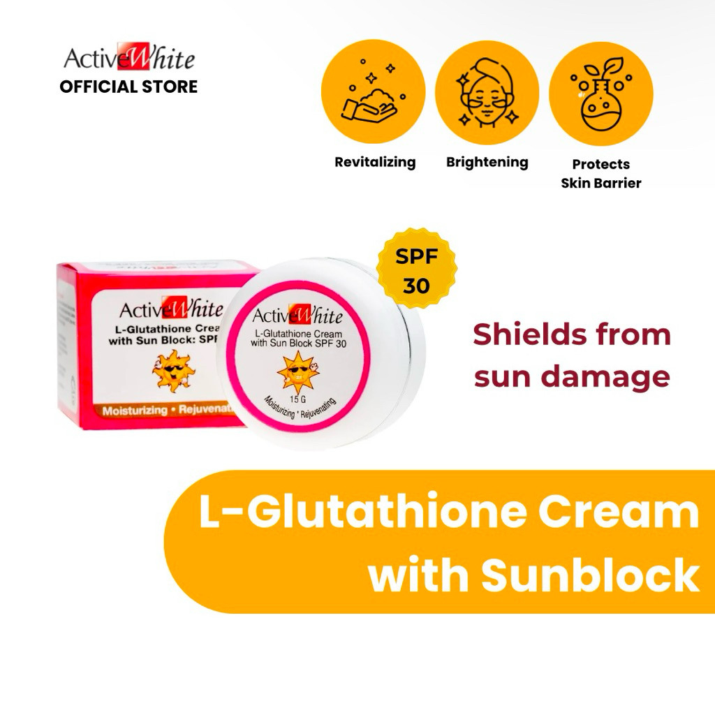 active white l glutathione cream Active White L Glutathione Skin Whitener Cream (30gm)