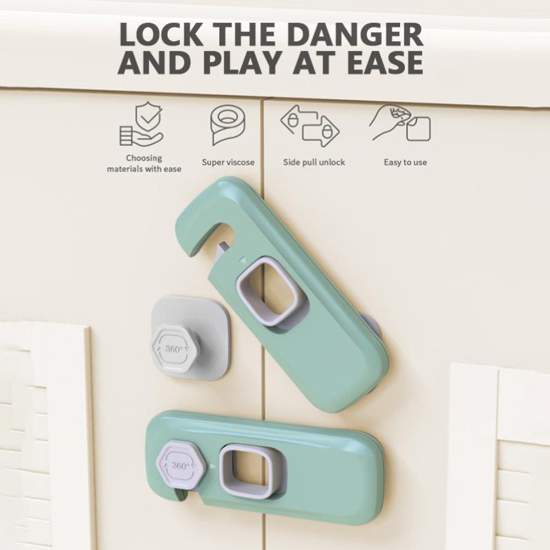 Child Safety Locks Anti-Pinching Hand Lock Baby Protective Cabinet Door Lock@T Multipl pplica - Image 2