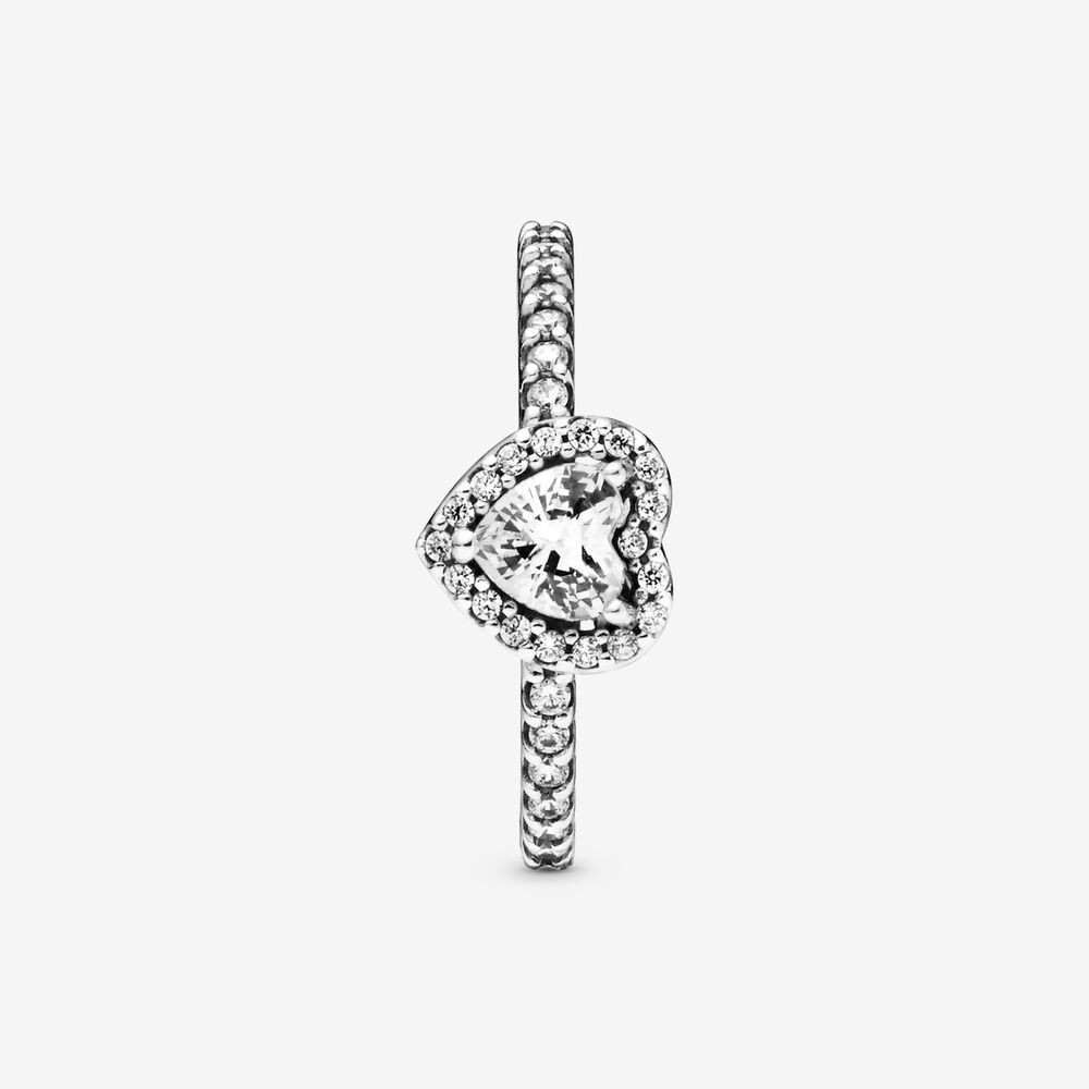 Heart Ring 925 silver women diamond silver rose gold blue ring - Image 2