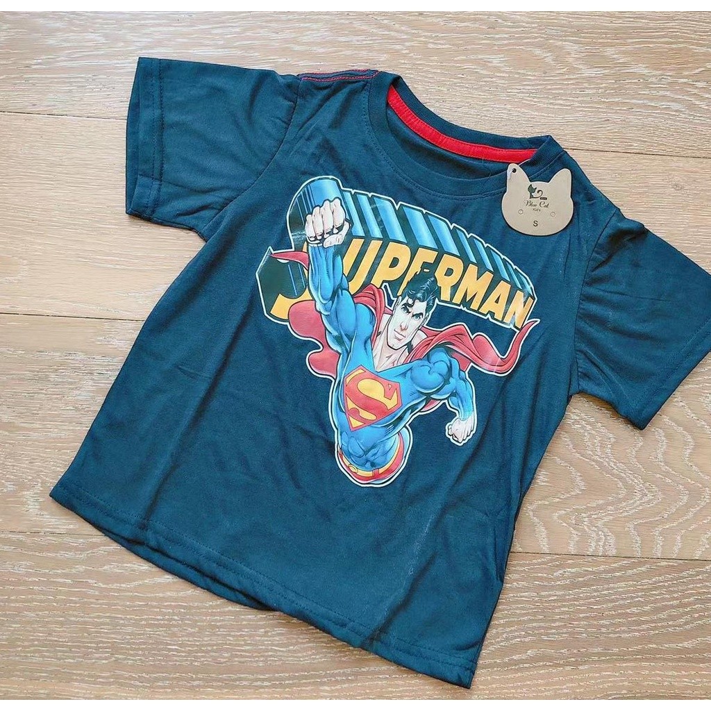 kids boys embossed desgin superman print tshirt tops for.y rsh+old - Image 5
