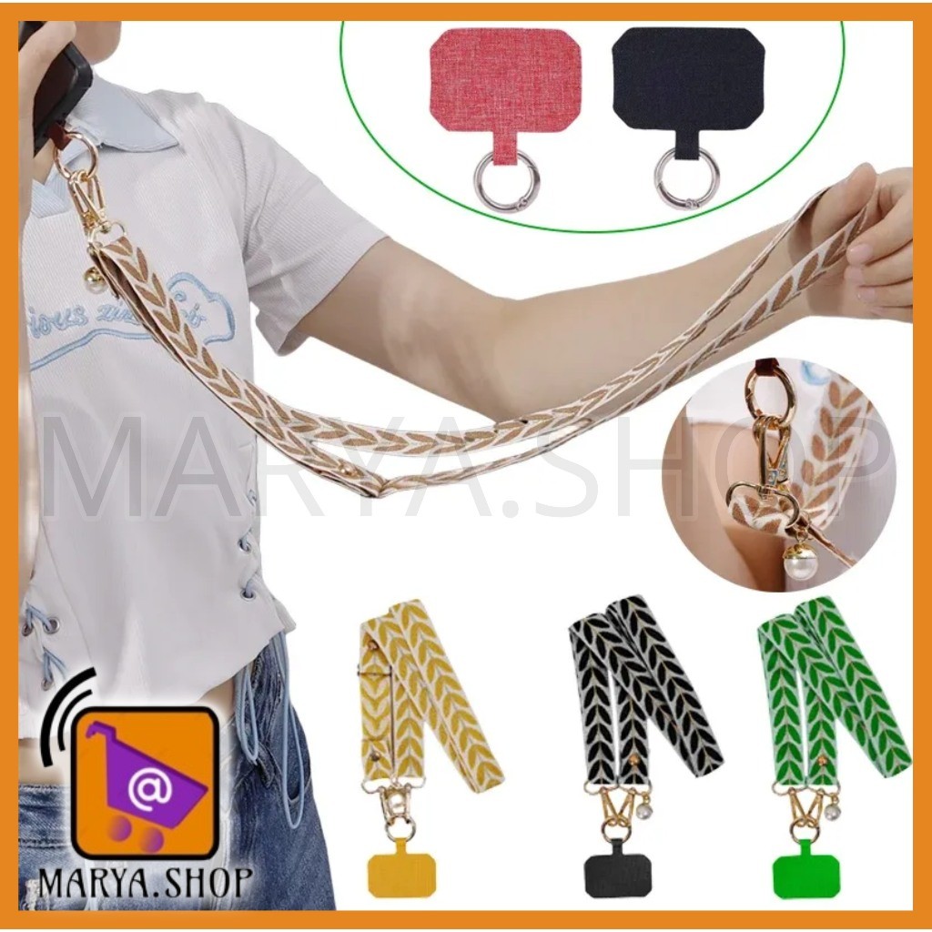 MARYA.SHO Mobile Phone Strap Adjustable Lanyard with Hanging Pearl Pendan ace I - Image 5