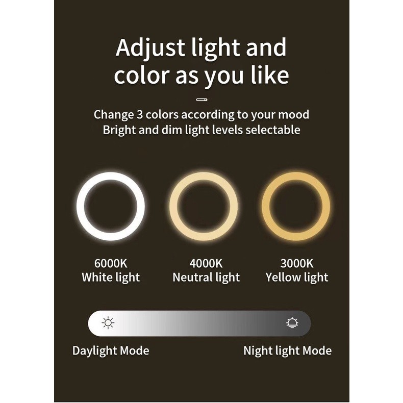 LE 50cm Mirror Human body induction TriColor Light Adjustable-AFreea{Shipping - Image 2