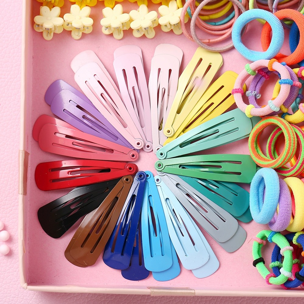 780Pcs Korean Hair Pin Colorful Scrunchie Flowe Hair Clips Set Ponytail Hair Accessorie S - Image 5