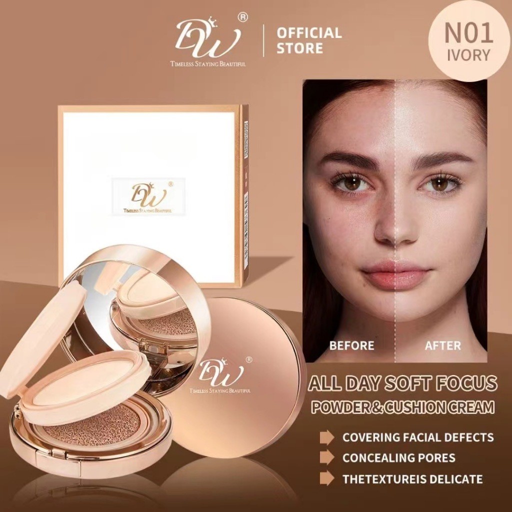 DW Dual-Layer Cushion Compact Foundation Oil Control & Lastin Finish - Image 5