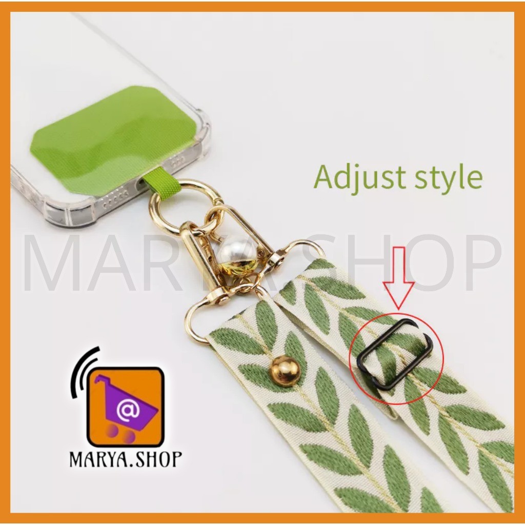 MARYA.SHO Mobile Phone Strap Adjustable Lanyard with Hanging Pearl Pendan ace I - Image 3