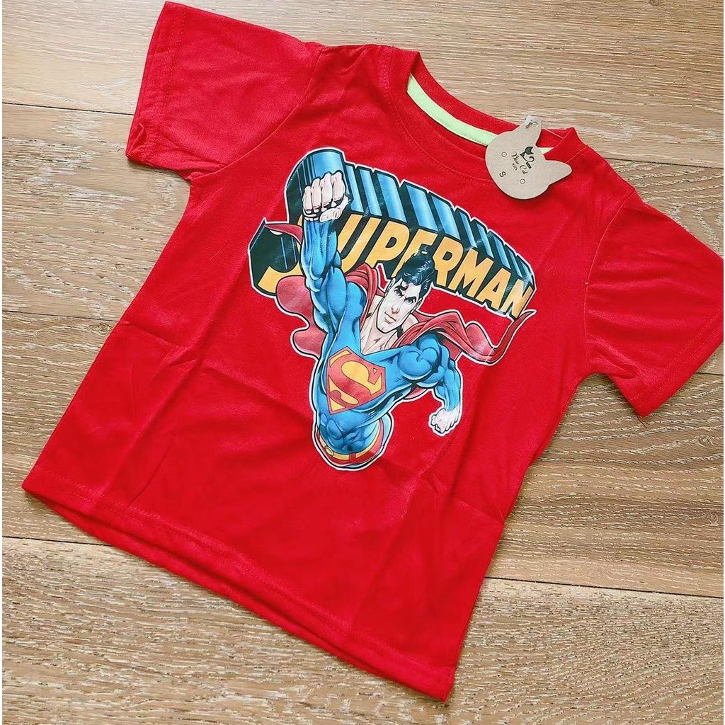 kids boys embossed desgin superman print tshirt tops for.y rsh+old - Image 3