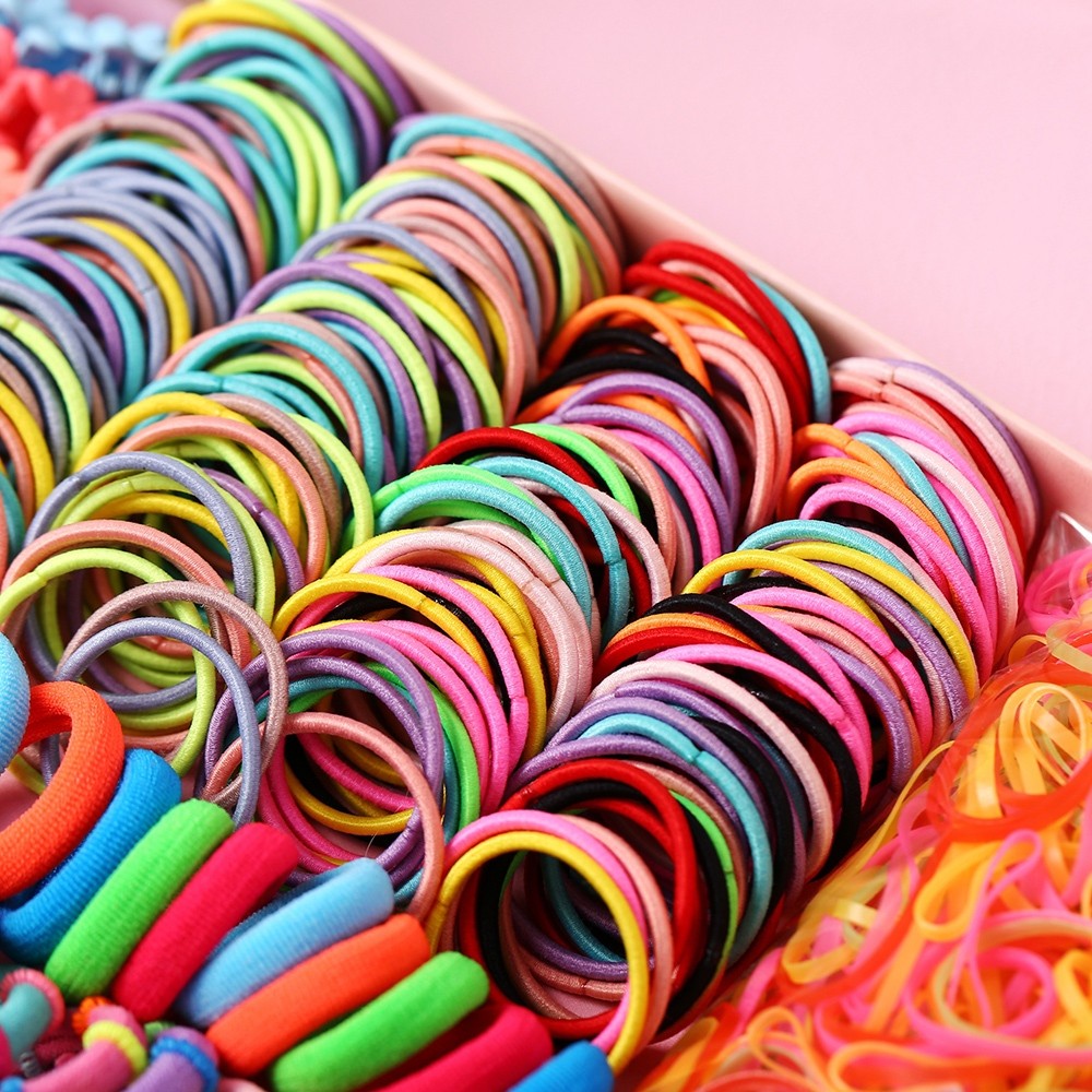 780Pcs Korean Hair Pin Colorful Scrunchie Flowe Hair Clips Set Ponytail Hair Accessorie S - Image 2
