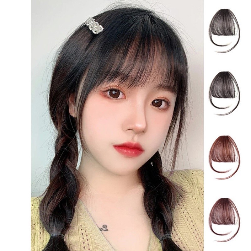 LUCKI ALL D+Thin Air Bangs Hair Extension Clip In Fring ron airpiece - Image 4