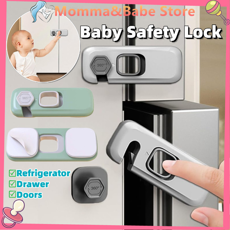 Child Safety Locks Anti-Pinching Hand Lock Baby Protective Cabinet Door Lock@T Multipl pplica