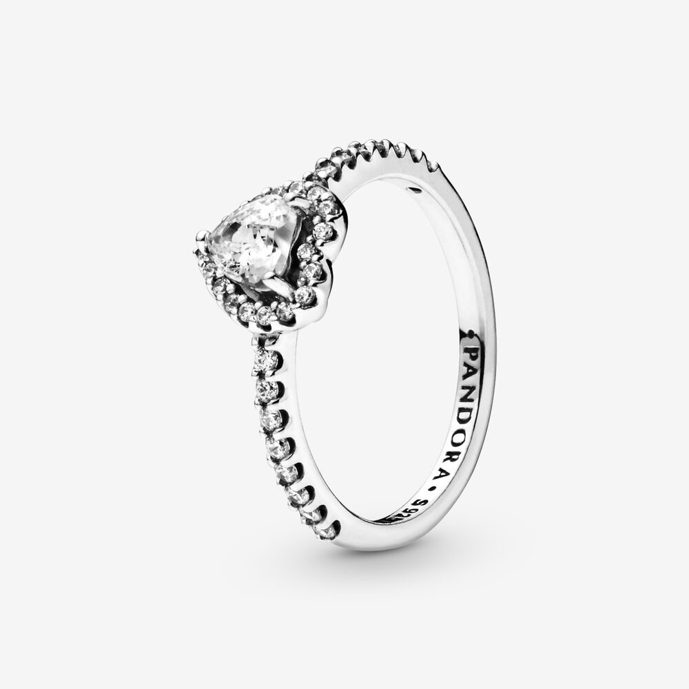 Heart Ring 925 silver women diamond silver rose gold blue ring - Image 5