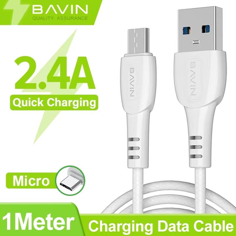 BAVIN CB221 2.4A USB Fast Quick Charing Data Cable Rounded Strong Cable Wire T