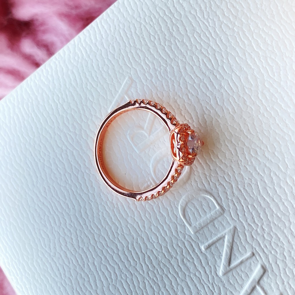 Heart Ring 925 silver women diamond silver rose gold blue ring - Image 3