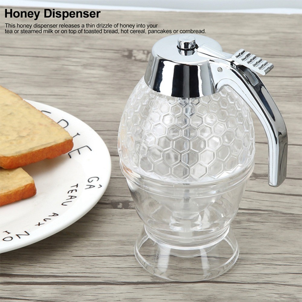 200ML Honey Drip Dispenser Transparent Honey Jar Squeeze Bottle Kitchen Juice Container - Image 5