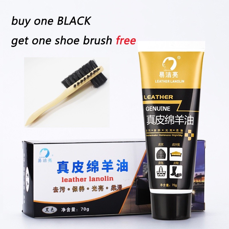 Leather Shoe Polish Shoe Care Clean Maintenance Oil Remove Stains with Brush Leathe - Image 3