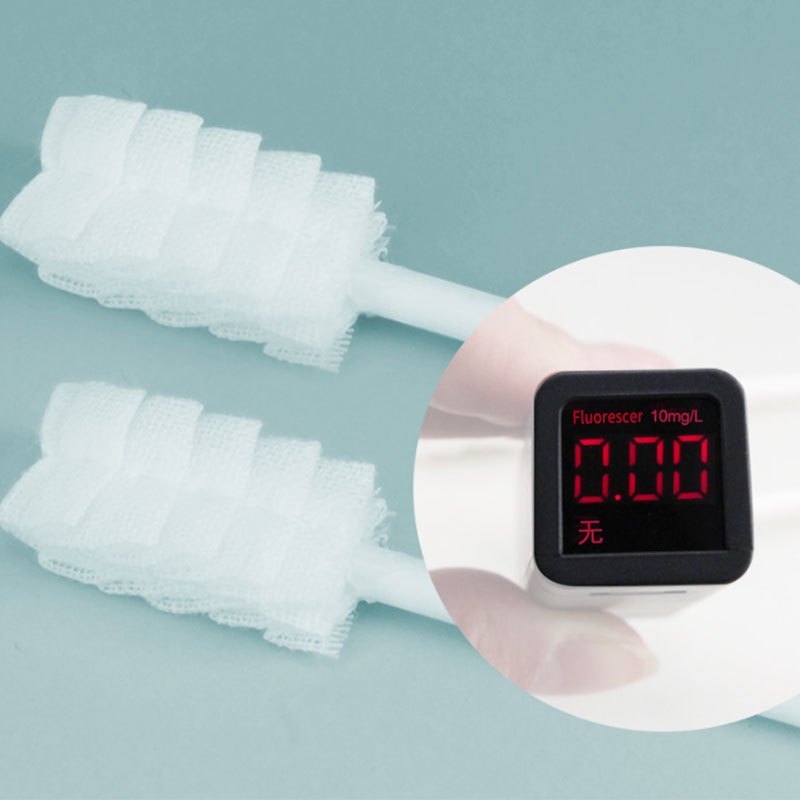 30pcs Medical Baby Oral Tongue Cleaner Cotton Swab Gauze%aDisposabl Toothbrush - Image 3