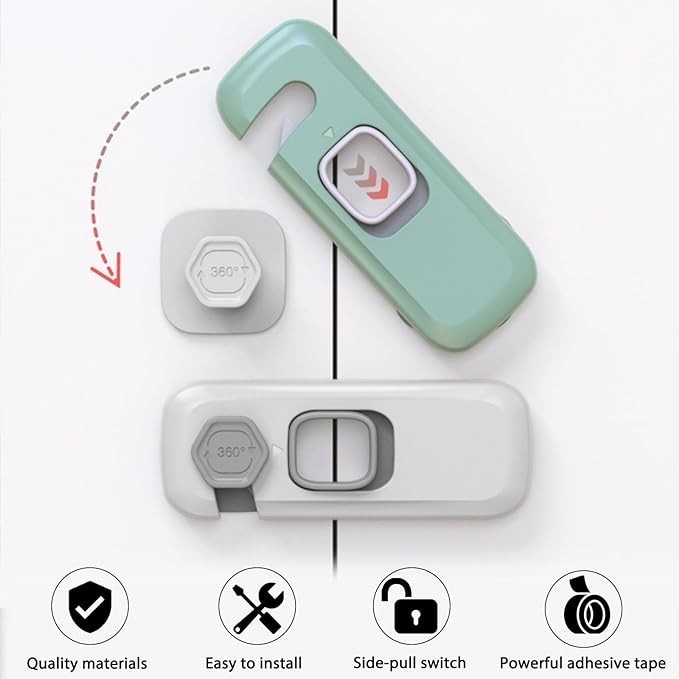 Child Safety Locks Anti-Pinching Hand Lock Baby Protective Cabinet Door Lock@T Multipl pplica - Image 4