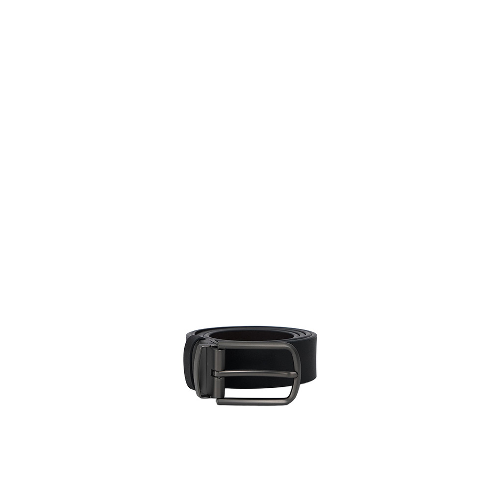 WOOD LEATHER BELT 2-BELLXC126C212 BLACK