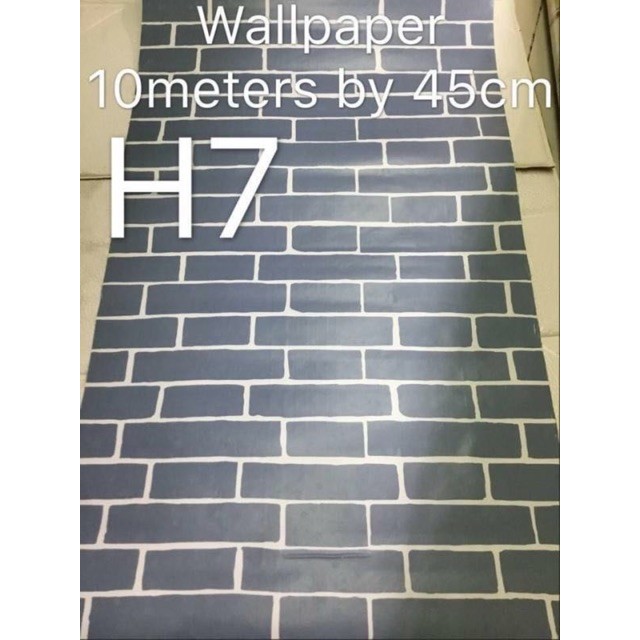 BHW Wallpaper Self Adhesive Bricks Design Color Blue PVC Waterproof]Nz!Wal H7 - Image 2
