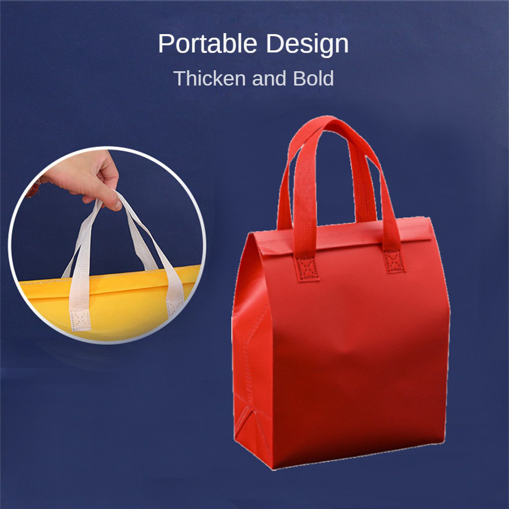 Insulated{ec~Therma ood Delivery Tote Bag - Non-Woven Reusable Eco Bag for Grocery, Takeout & H - Image 2