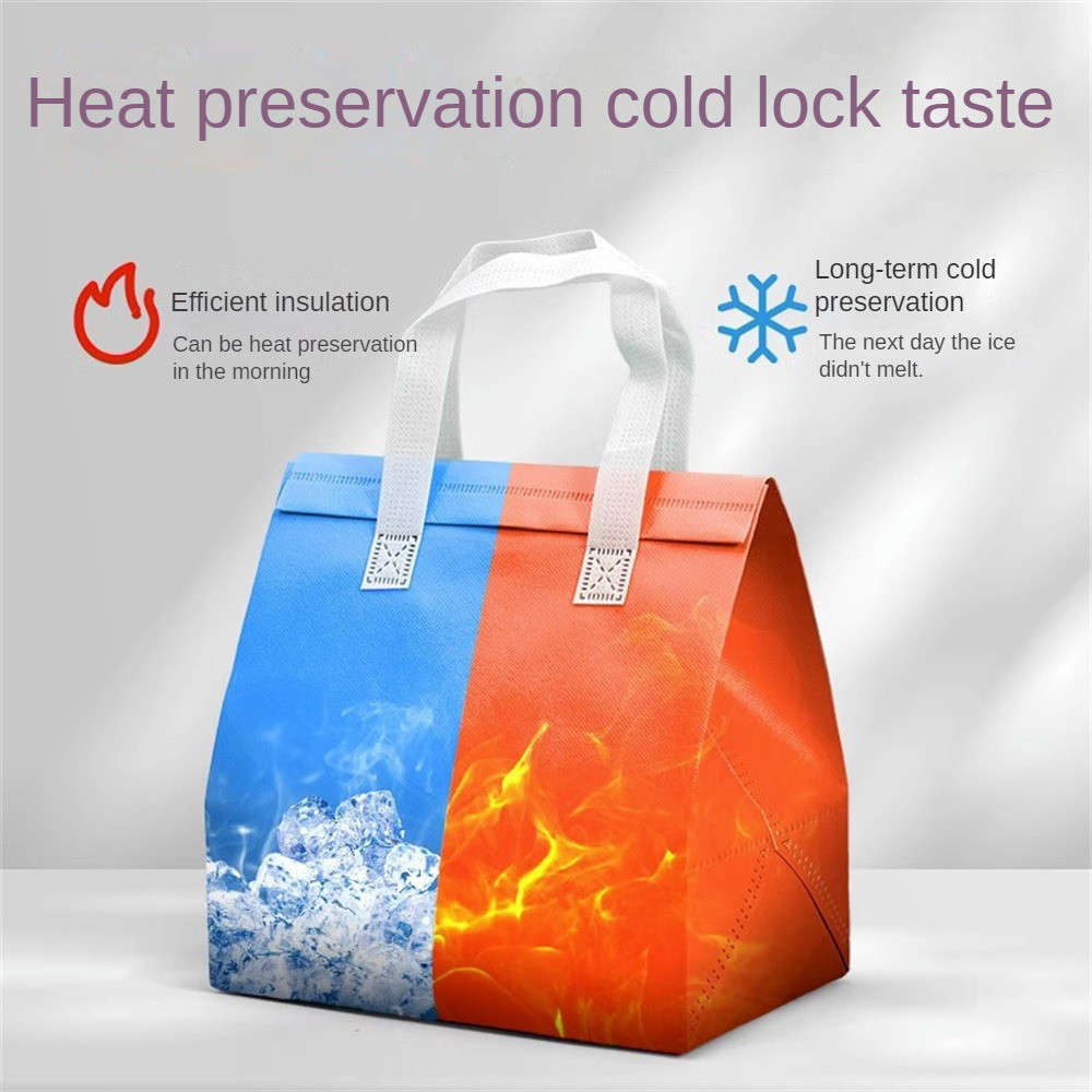 Insulated{ec~Therma ood Delivery Tote Bag - Non-Woven Reusable Eco Bag for Grocery, Takeout & H - Image 5