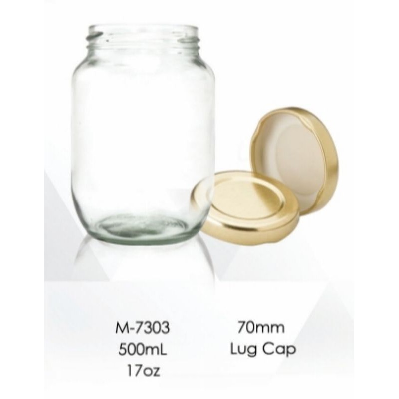 500ml Glass Jar with Free Seals Pack?q 303