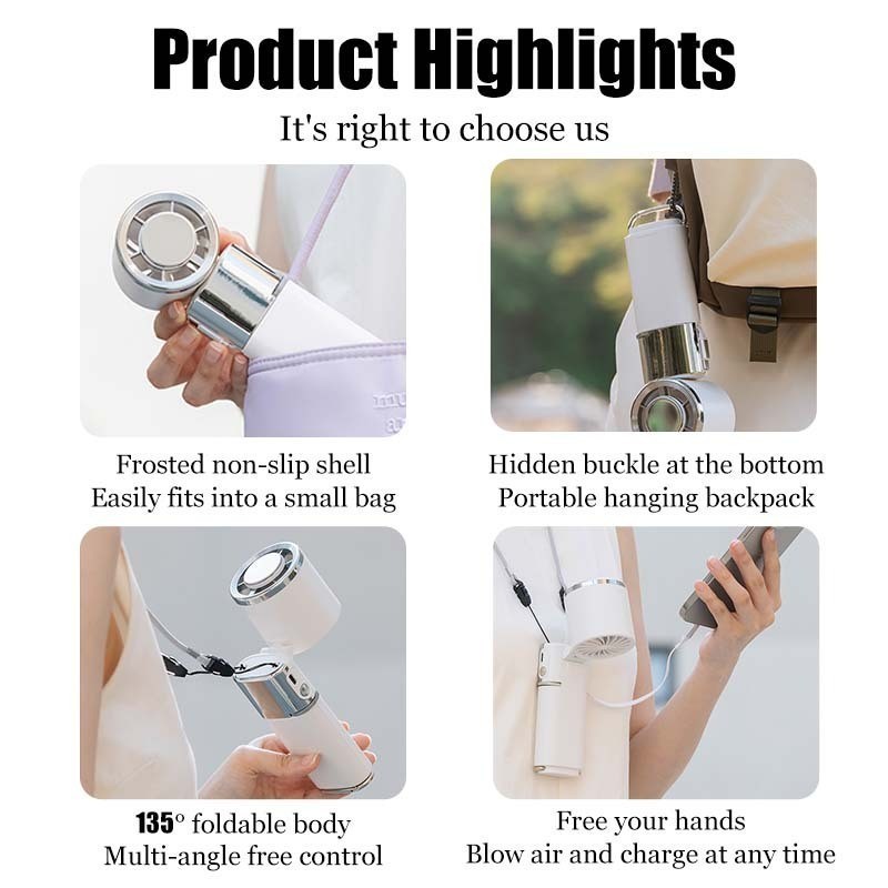 9000mAh Bladeless Handheld Fan, Portable High Speed Rechargeable Turbo Fan with$TJ<10 pee e - Image 3